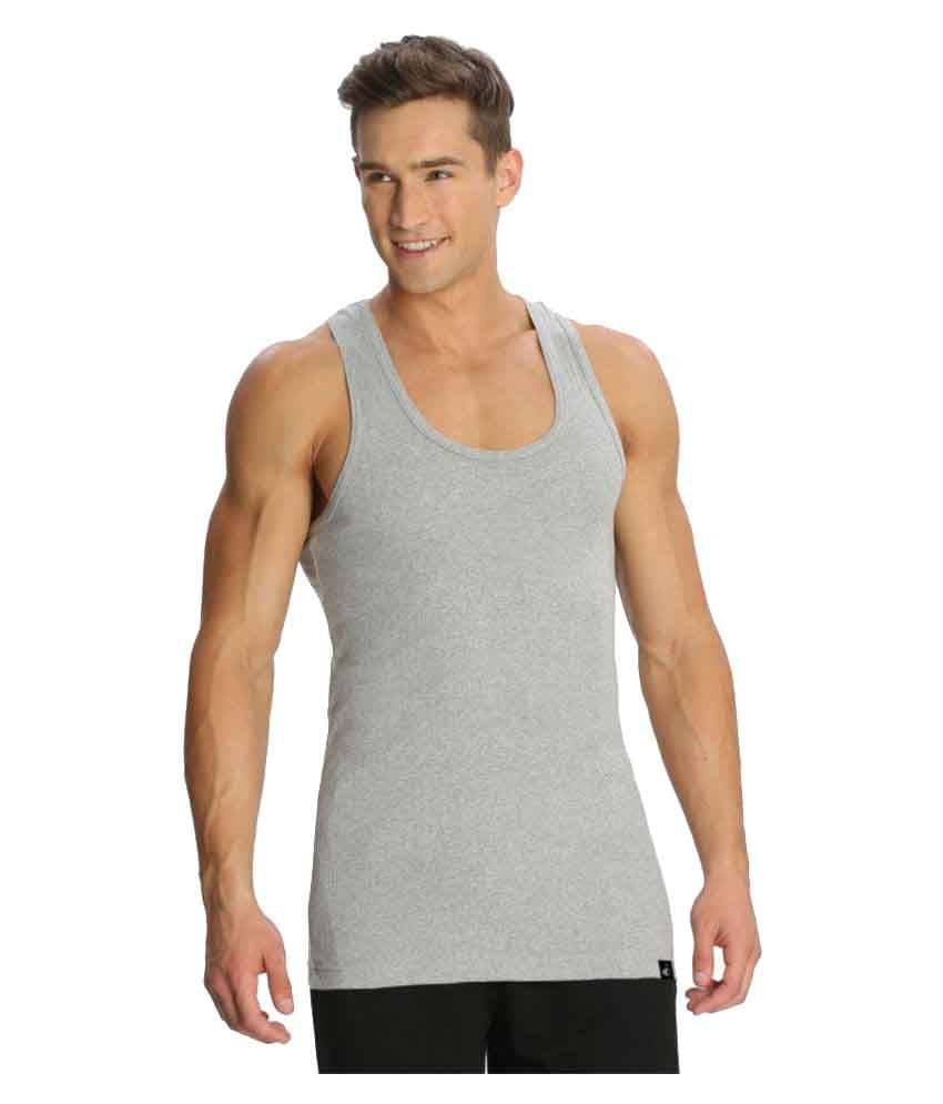 Jockey Grey Sleeveless Vests Single Pack     			Jockey Grey Sleeveless Vests Single Pack