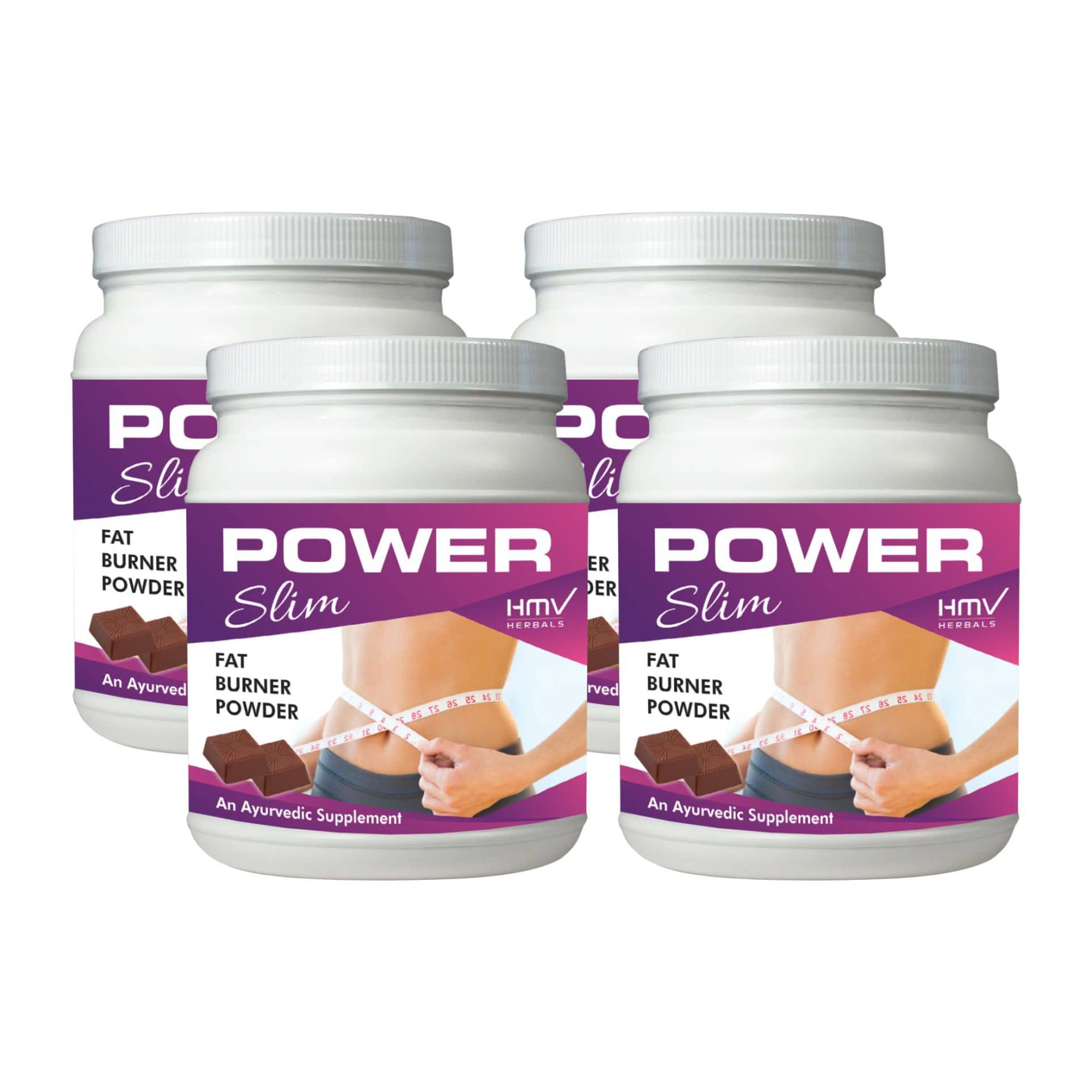 Hmv Herbals Power Slim Fat Burner Herbal Choco Powder 400 Gm Pack of 4