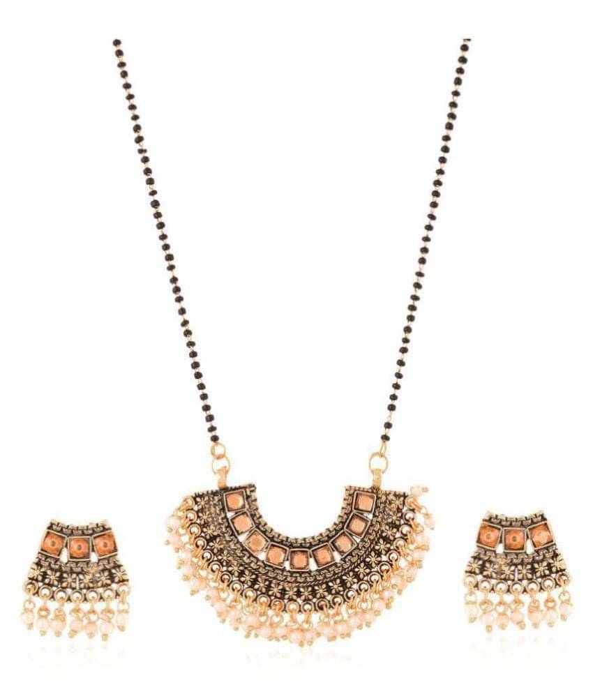     			Bhagya Lakshmi Women's Pride Golden And Multi Colour Mangalsutra Set For Women