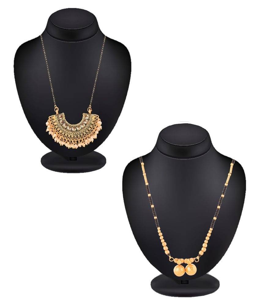 Bhagya Lakshmi Women's Pride Traditional Gold Plated mangalsutra Combo For Women Bhagya Lakshmi Women's Pride Traditional Gold Plated mangalsutra Combo For Women