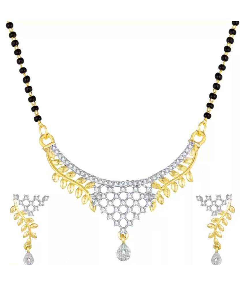 Bhagya Lakshmi Women's Pride AD Stone Mangalsutra With Earrings For Women Bhagya Lakshmi Women's Pride AD Stone Mangalsutra With Earrings For Women