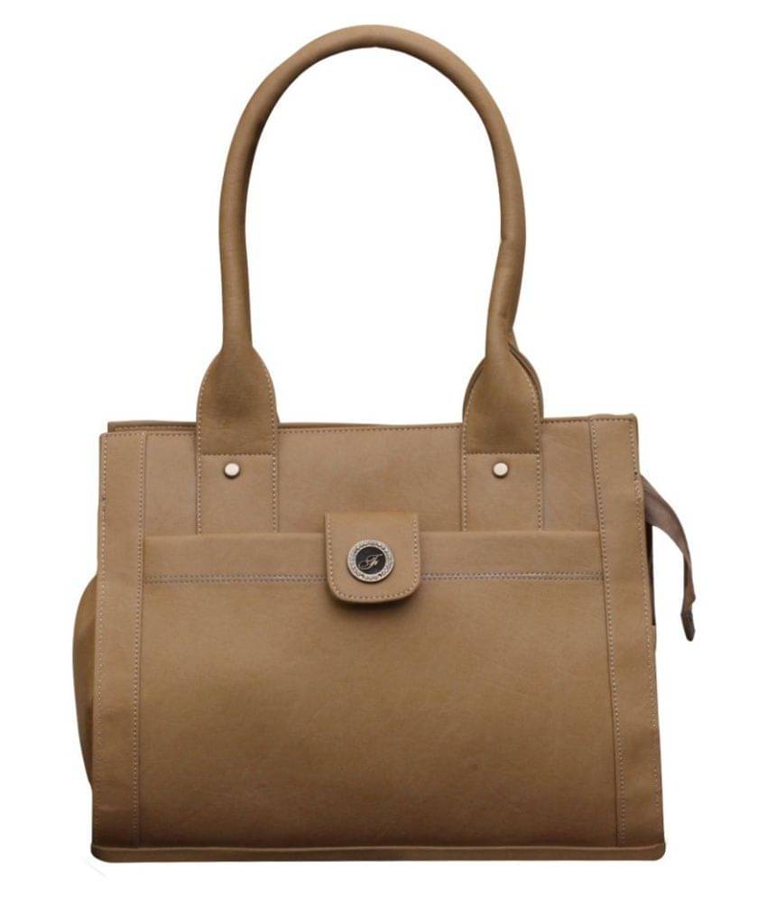     			Fostelo Beige Faux Leather Shoulder Bag