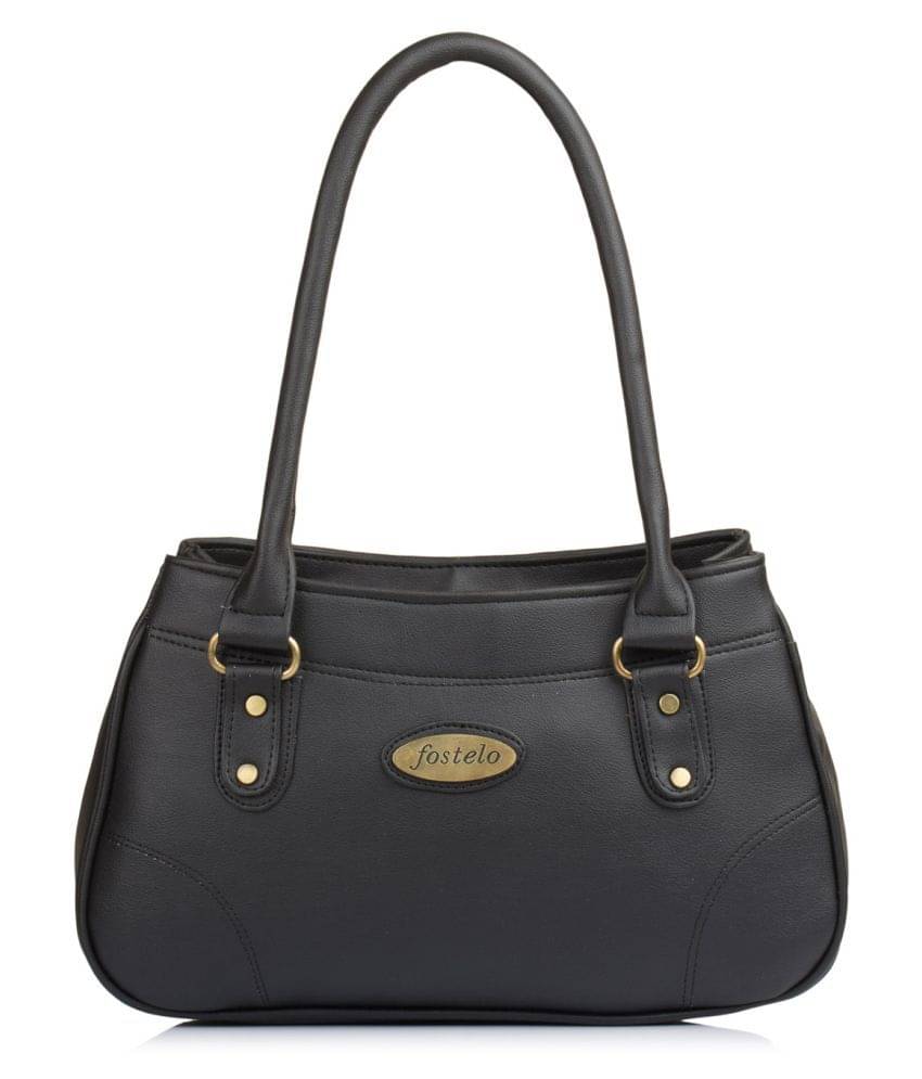     			Fostelo Black P.U. Shoulder Bag