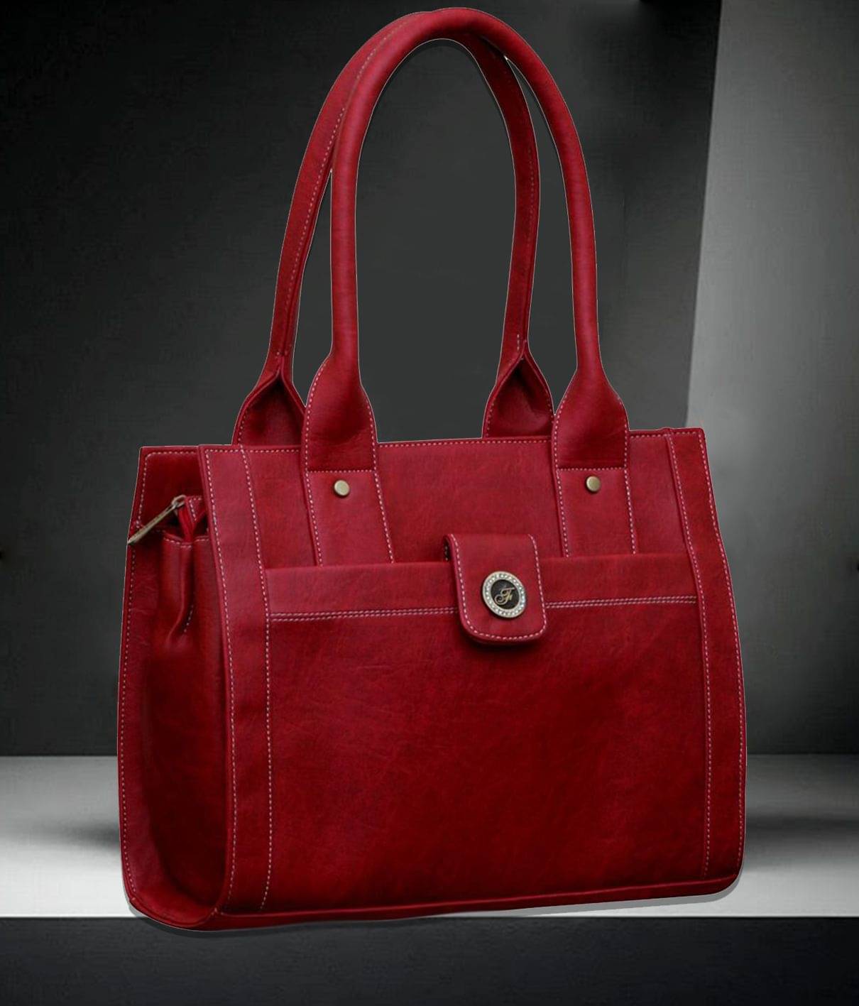     			Fostelo Shoulder Bag Faux Leather Set of 1 ( Red )