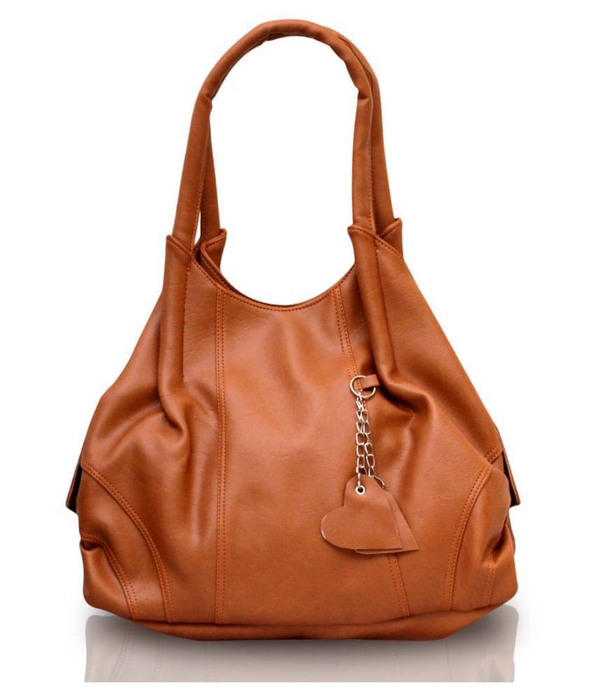     			Fostelo Shoulder Bag Faux Leather Set of 1 ( Tan )