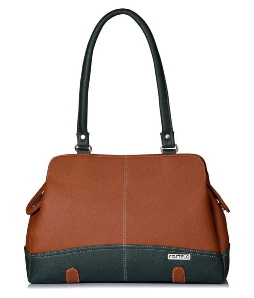    			Fostelo Shoulder Bag P.U. Set of 1 ( Tan )