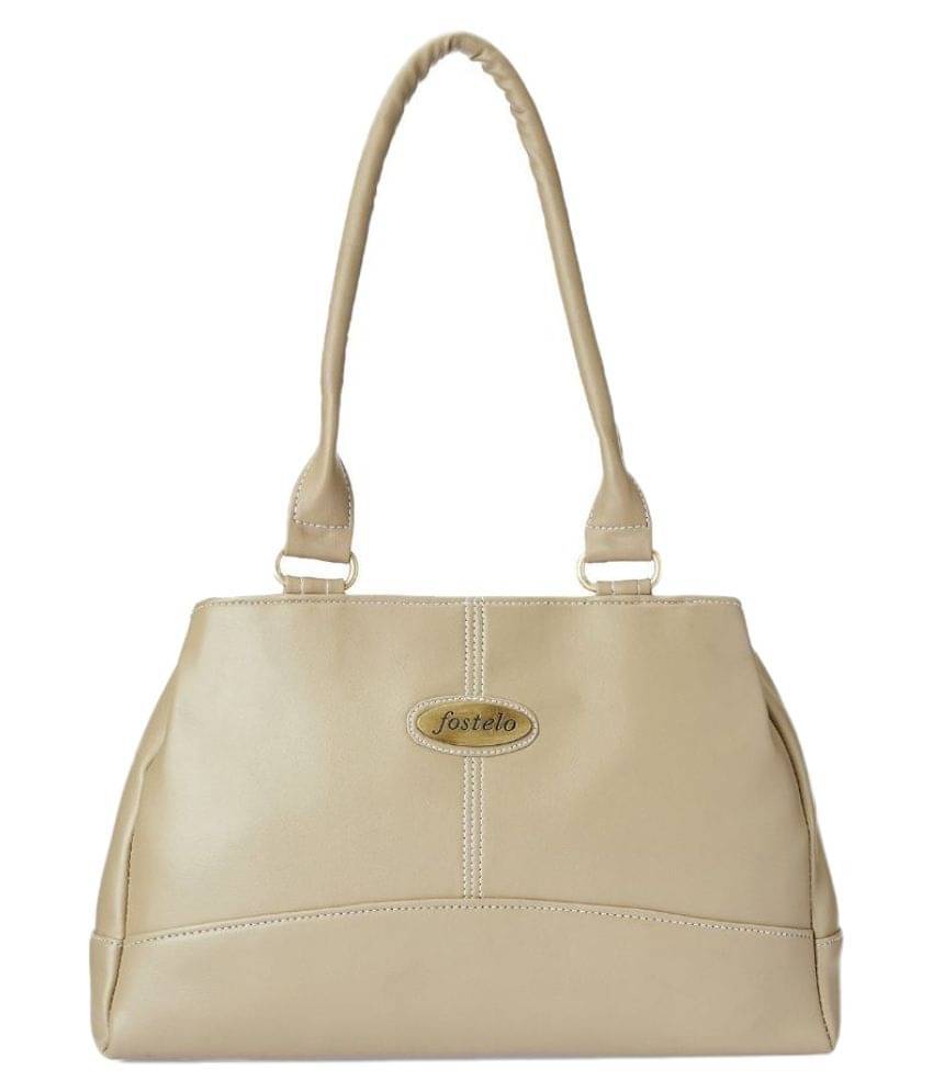 Fostelo Beige Fabric Shoulder Bag Fostelo Beige Fabric Shoulder Bag