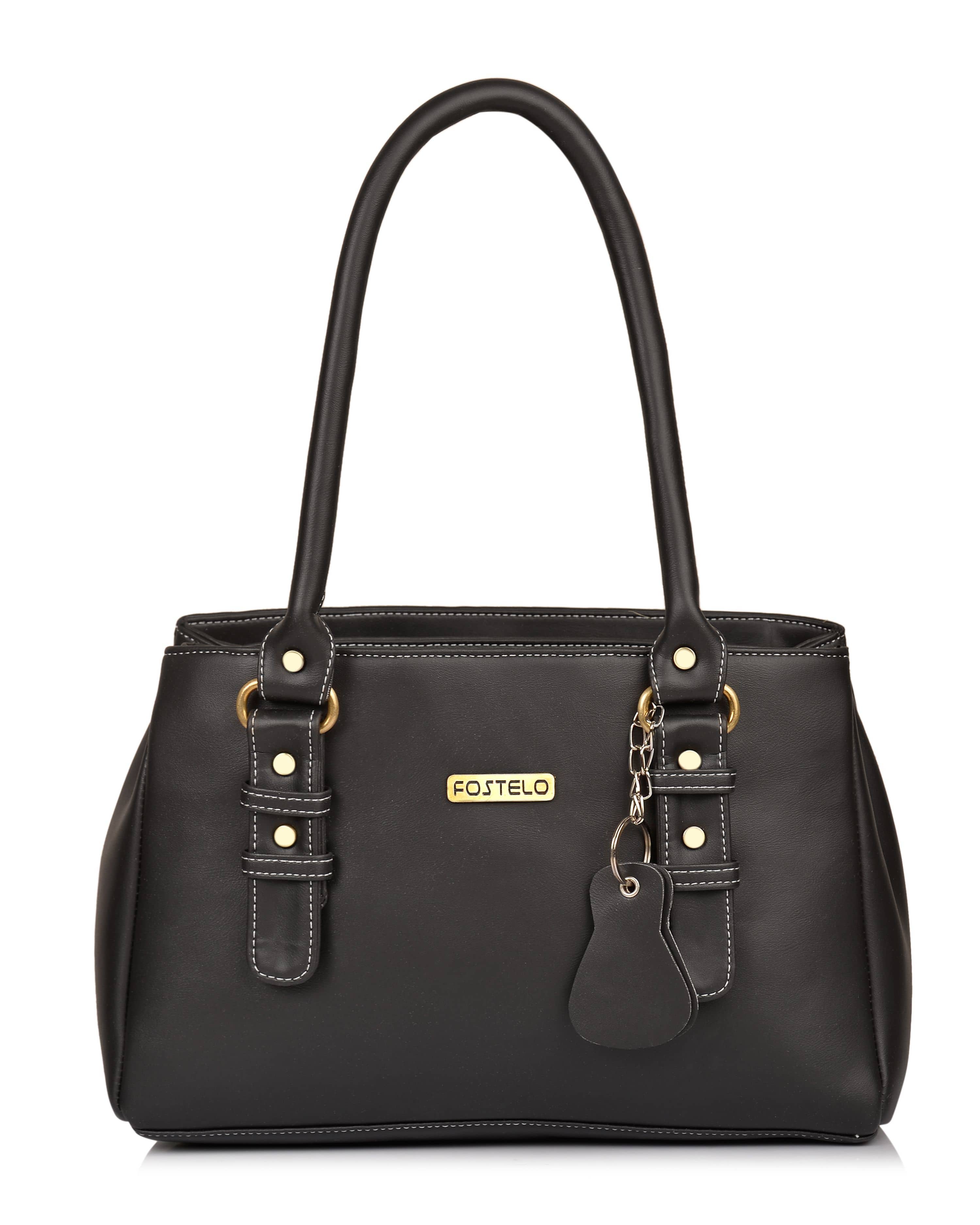 Fostelo Black P.U. Shoulder Bag - Handbags | Buy online on ZillyBuy