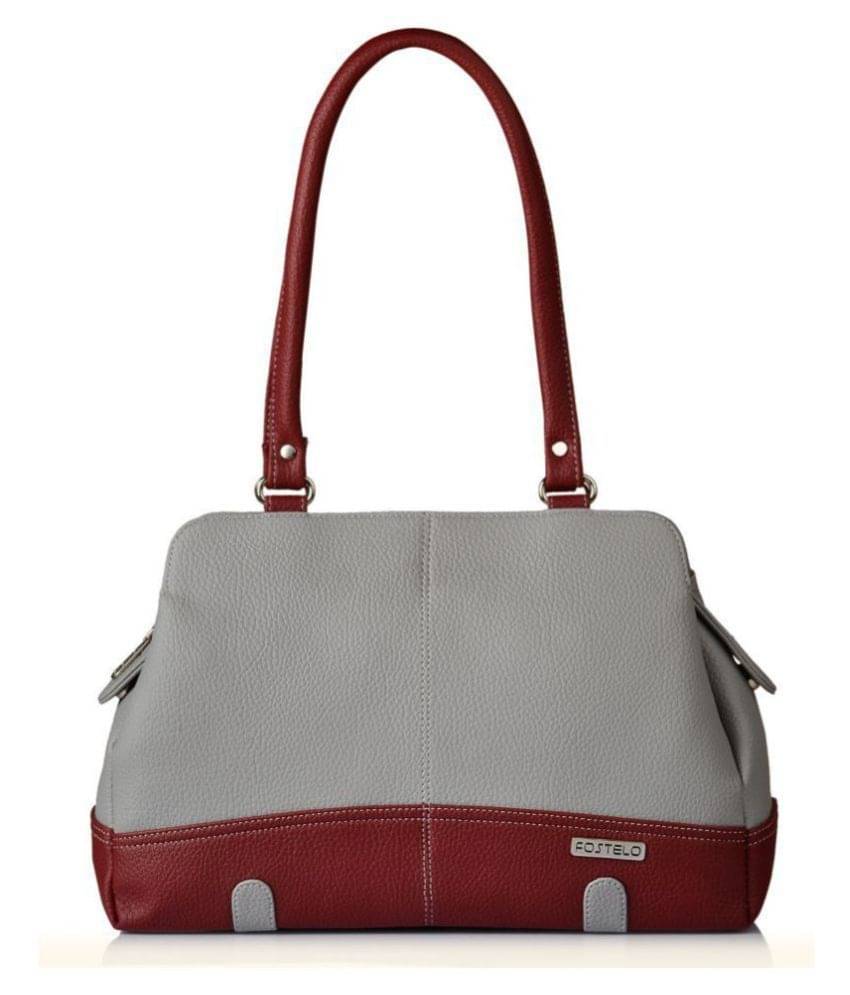     			Fostelo - Grey PU Shoulder Bag