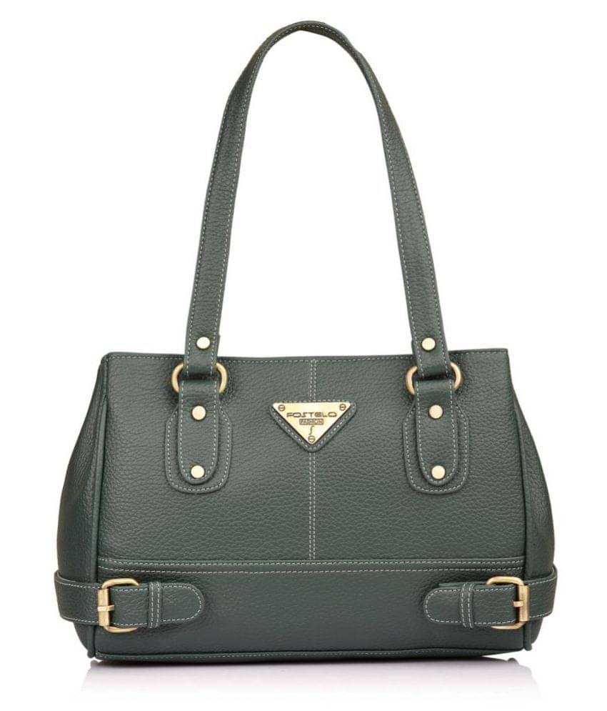     			Fostelo - Green  PU Shoulder Bag