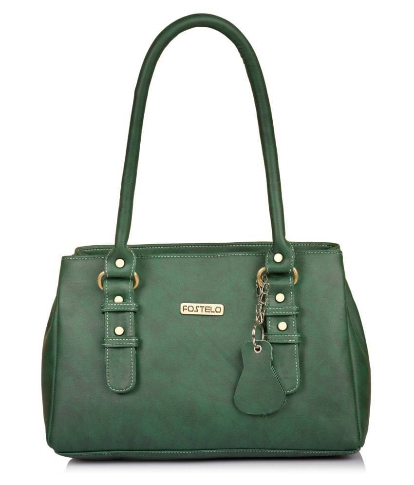     			Fostelo - Green  PU Shoulder Bag