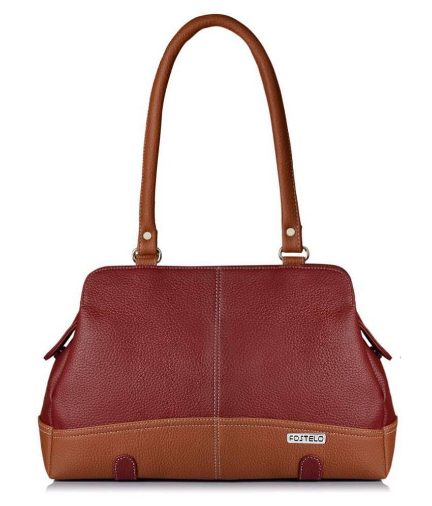     			Fostelo - Maroon  PU Shoulder Bag