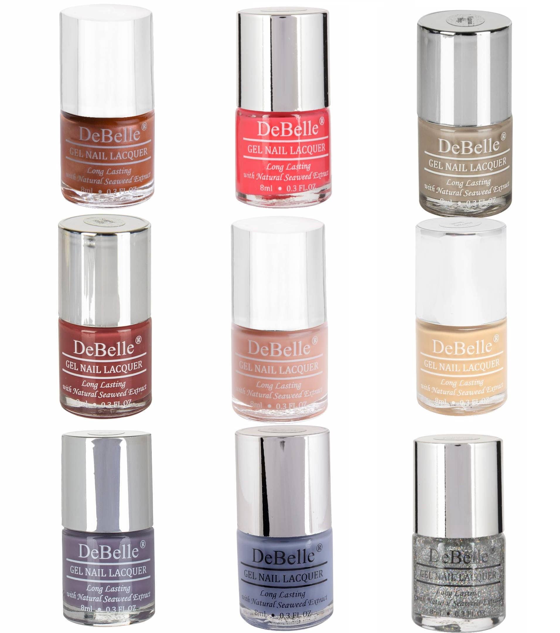 DeBelle - Multi Glossy Nail Polish ( Pack of 9 )