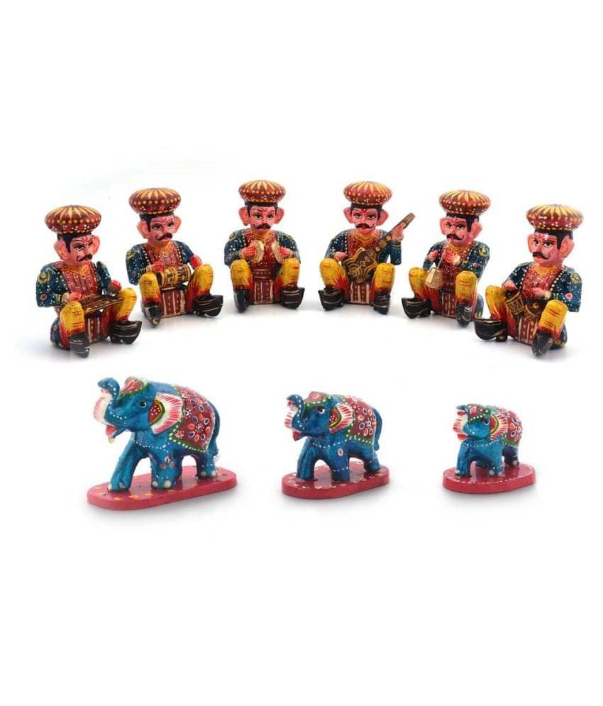 ASHISH UNIQUETREND Multicolour Wood Handicraft Showpiece - Pack of 1 ASHISH UNIQUETREND Multicolour Wood Handicraft Showpiece - Pack of 1