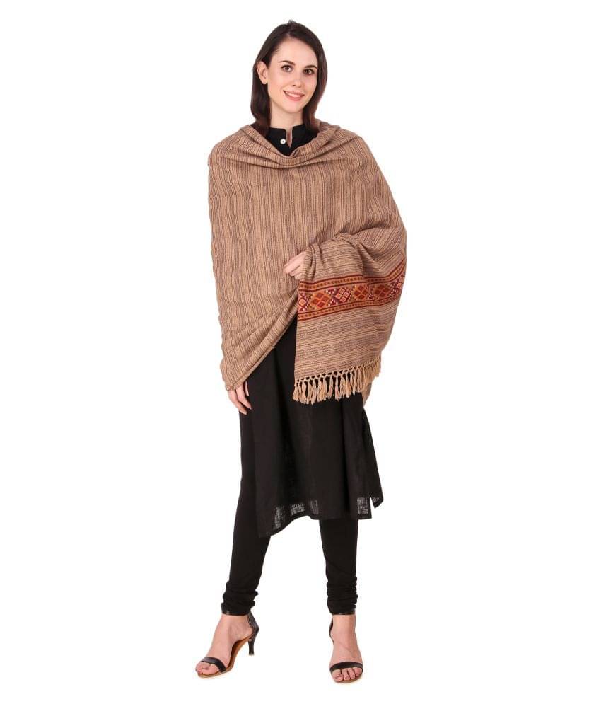 Bravezi Beige Woven Shawl Bravezi Beige Woven Shawl