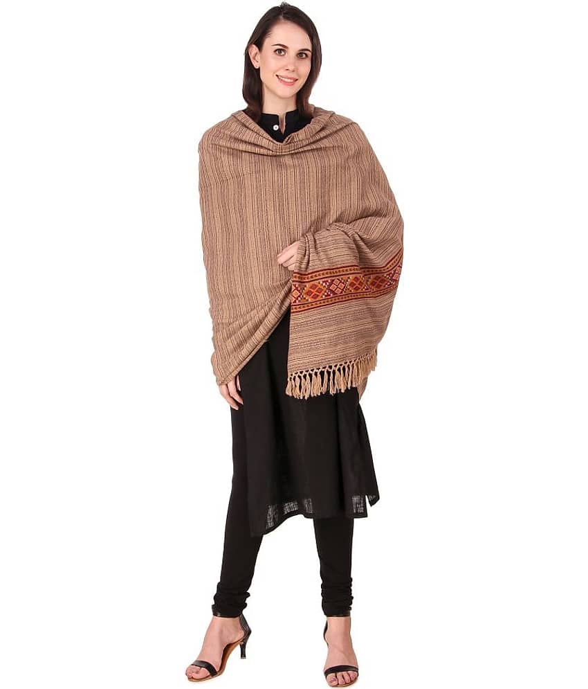 Bravezi Beige Woven Shawl - Dupattas & Shawls | Buy online on ZillyBuy