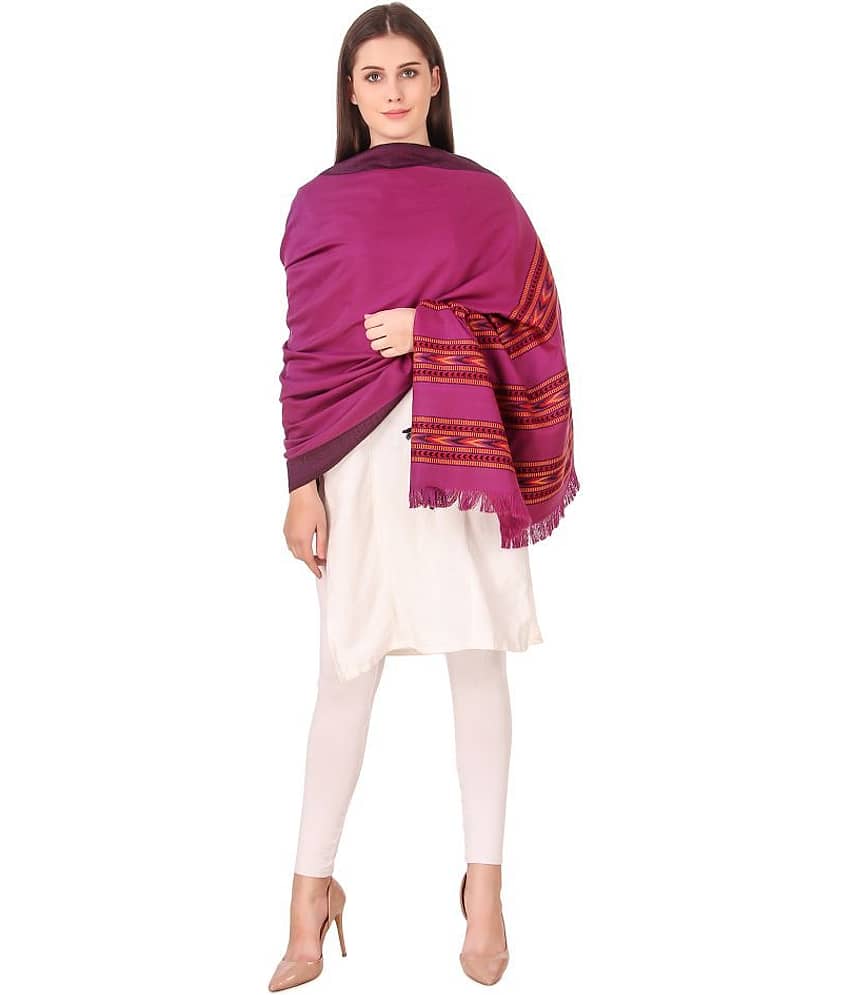 Bravezi Purple Kashmiri Shawl - Dupattas & Shawls | Buy online on ZillyBuy
