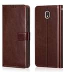 Xiaomi Redmi 8A Flip Cover by Shining Stars - Brown Viewing Stand and pocket
