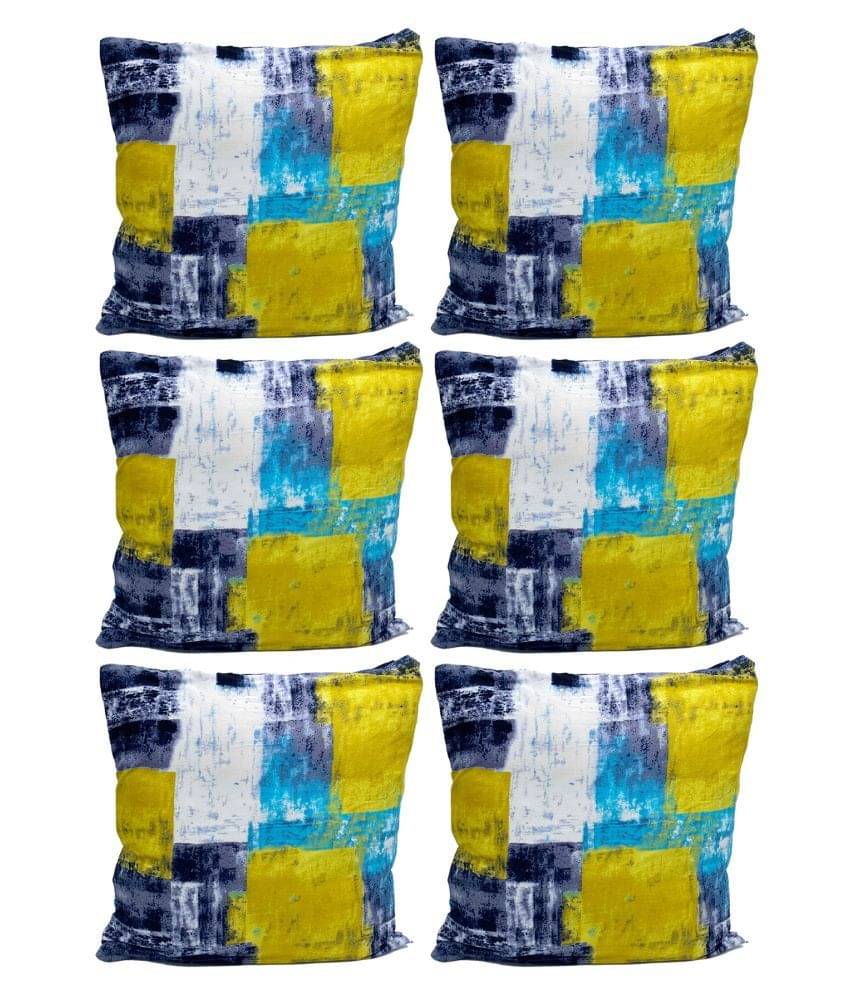 House Of Quirk Set of 6 Polyester Cushion Covers 40X40 cm (16X16) House Of Quirk Set of 6 Polyester Cushion Covers 40X40 cm (16X16)