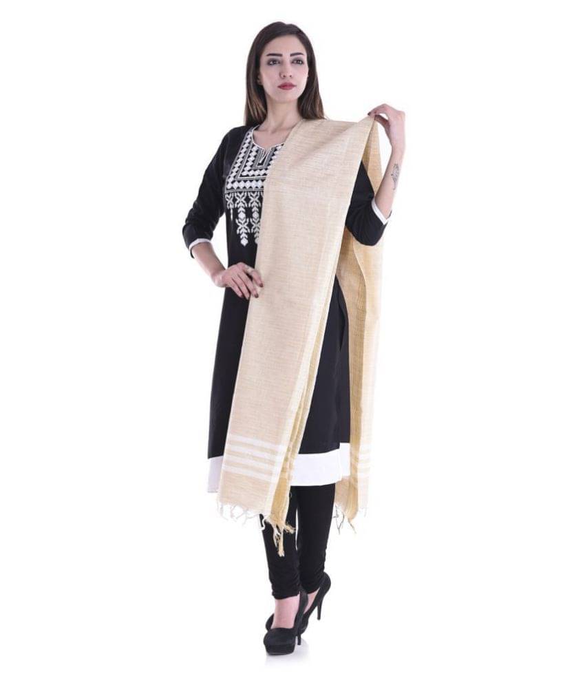     			Apratim Beige Bhagalpuri Silk Dupatta