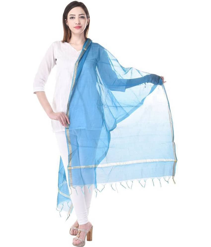 Apratim Blue Chanderi Dupatta - Dupattas & Shawls | Buy online on ZillyBuy