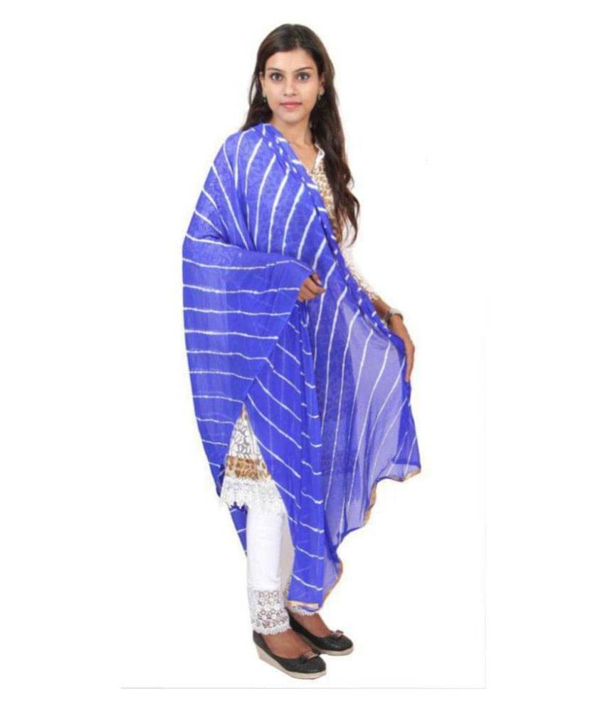 Apratim Blue Chiffon Leheria Dupatta Apratim Blue Chiffon Leheria Dupatta