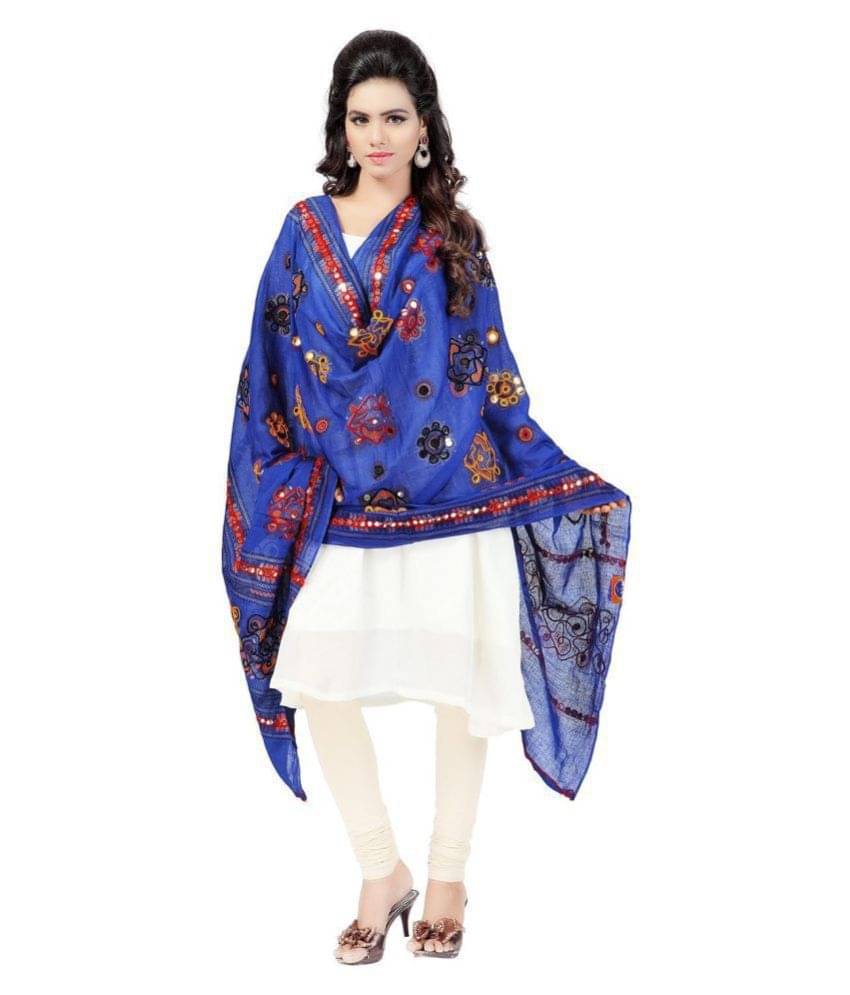Apratim Blue Cotton Dupatta Apratim Blue Cotton Dupatta