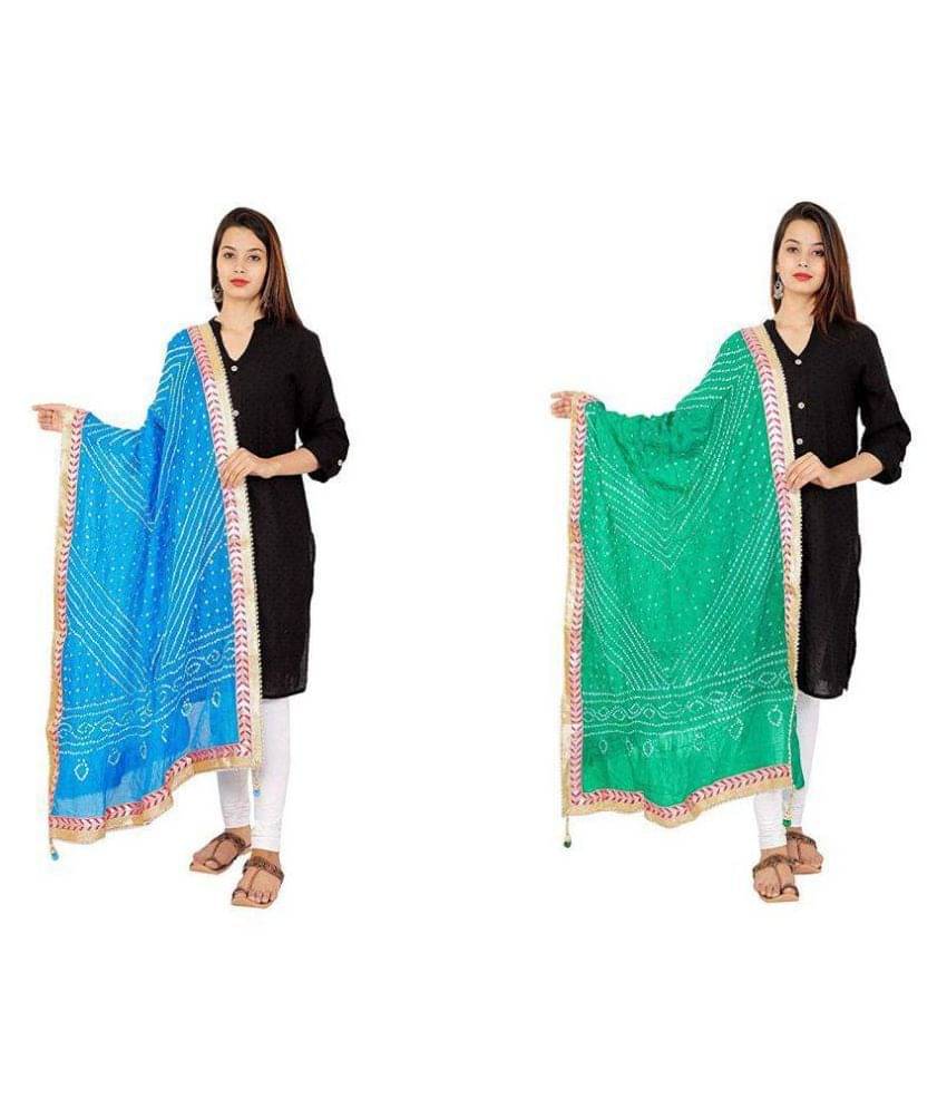 Apratim Multicoloured Art Silk Bandhej Dupatta     			Apratim Multicoloured Art Silk Bandhej Dupatta