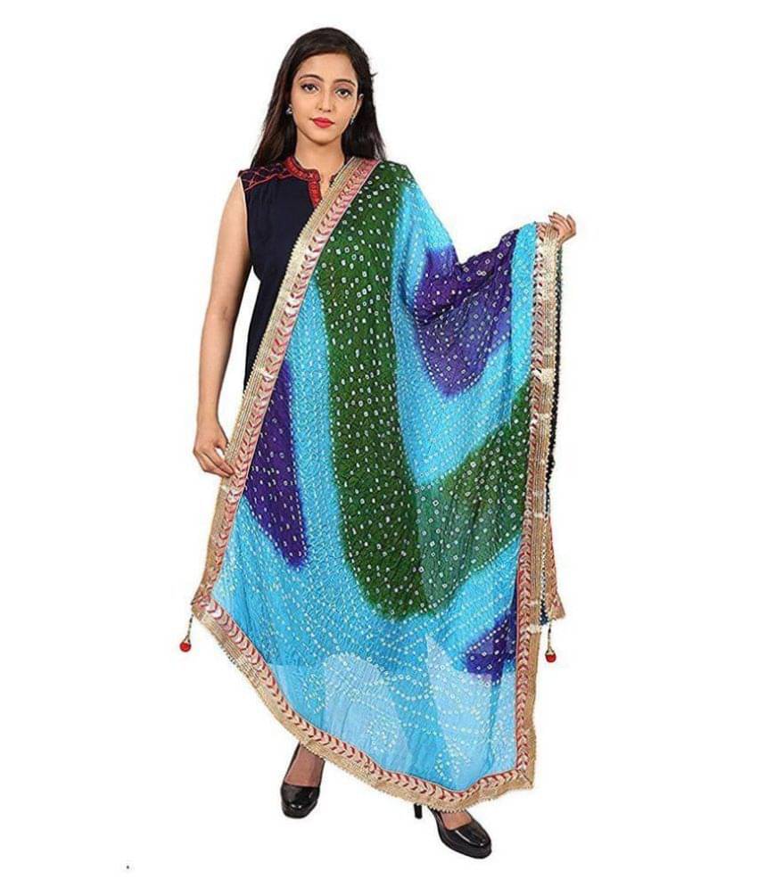 Apratim Multicoloured Art Silk Bandhej Dupatta Apratim Multicoloured Art Silk Bandhej Dupatta