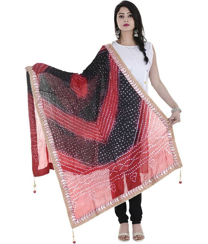 Apratim Multicoloured Art Silk Bandhej Dupatta - Dupattas & Shawls | Buy online on ZillyBuy