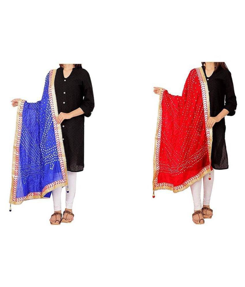     			Apratim Multicoloured Art Silk Bandhej Dupatta