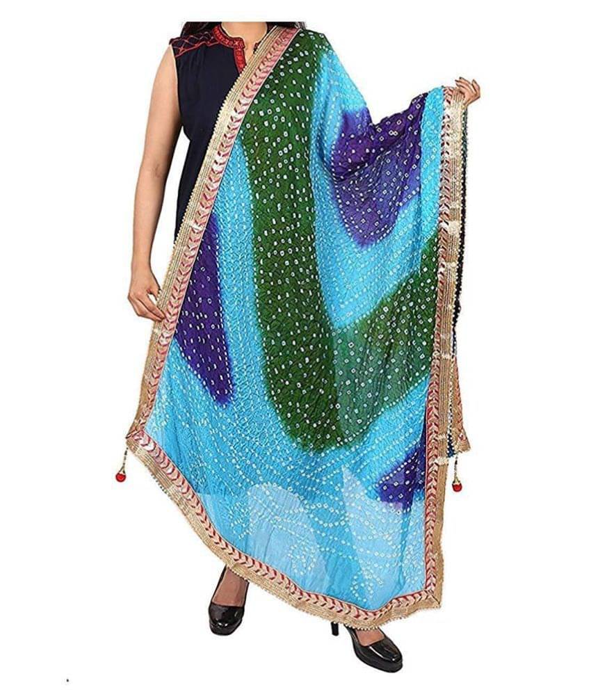 Apratim Multicoloured Art Silk Bandhej Dupatta     			Apratim Multicoloured Art Silk Bandhej Dupatta