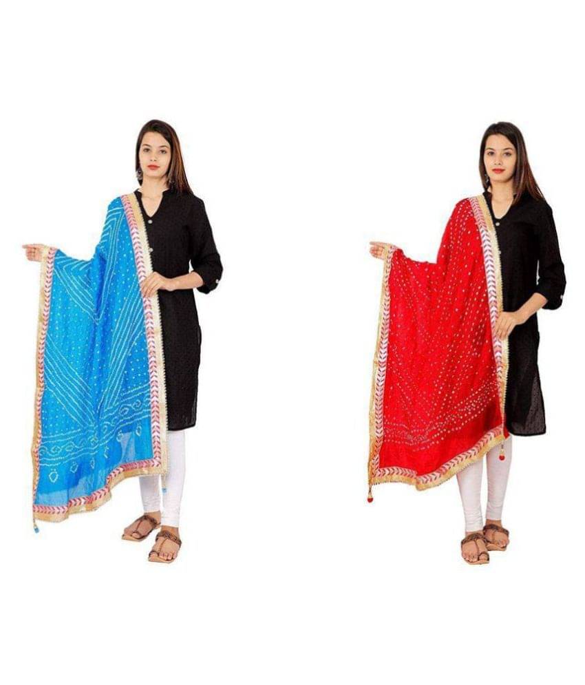     			Apratim Multicoloured Art Silk Bandhej Dupatta
