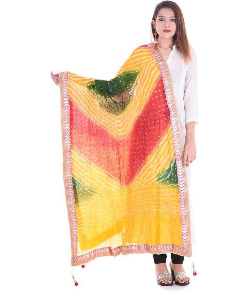 Apratim Multicoloured Art Silk Dupatta - Dupattas & Shawls | Buy online on ZillyBuy