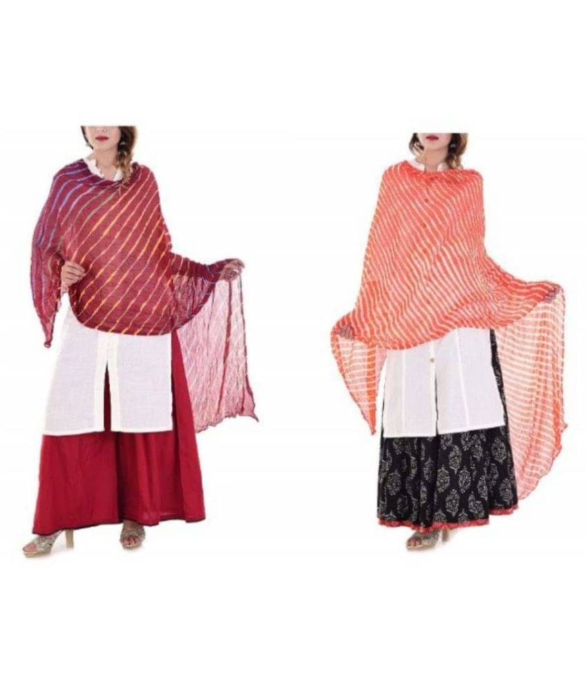 Apratim Multicoloured Chiffon Leheria Dupatta Apratim Multicoloured Chiffon Leheria Dupatta