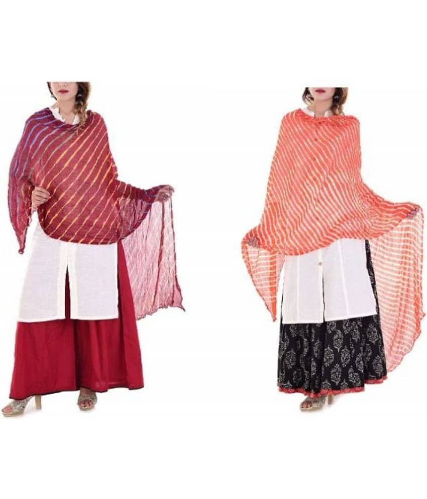 Apratim Multicoloured Chiffon Leheria Dupatta - Dupattas & Shawls | Buy online on ZillyBuy