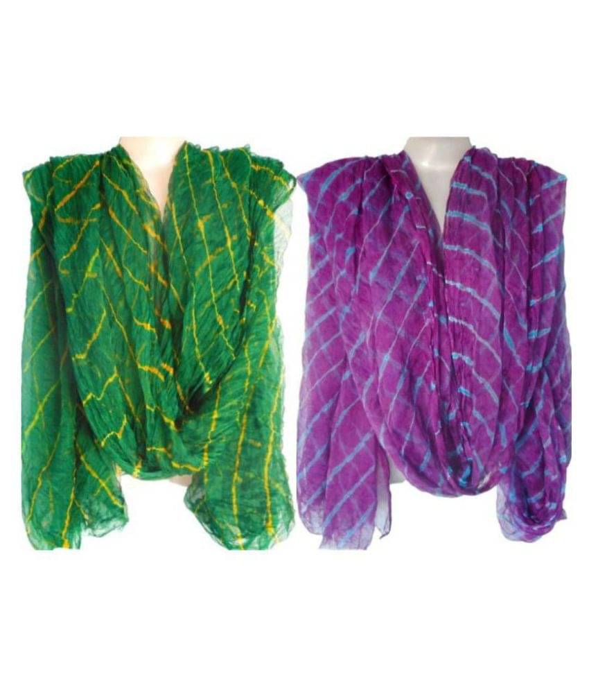 Apratim Multicoloured Chiffon Leheria Dupatta Apratim Multicoloured Chiffon Leheria Dupatta