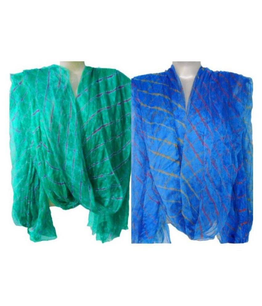 Apratim Multicoloured Chiffon Leheria Dupatta     			Apratim Multicoloured Chiffon Leheria Dupatta