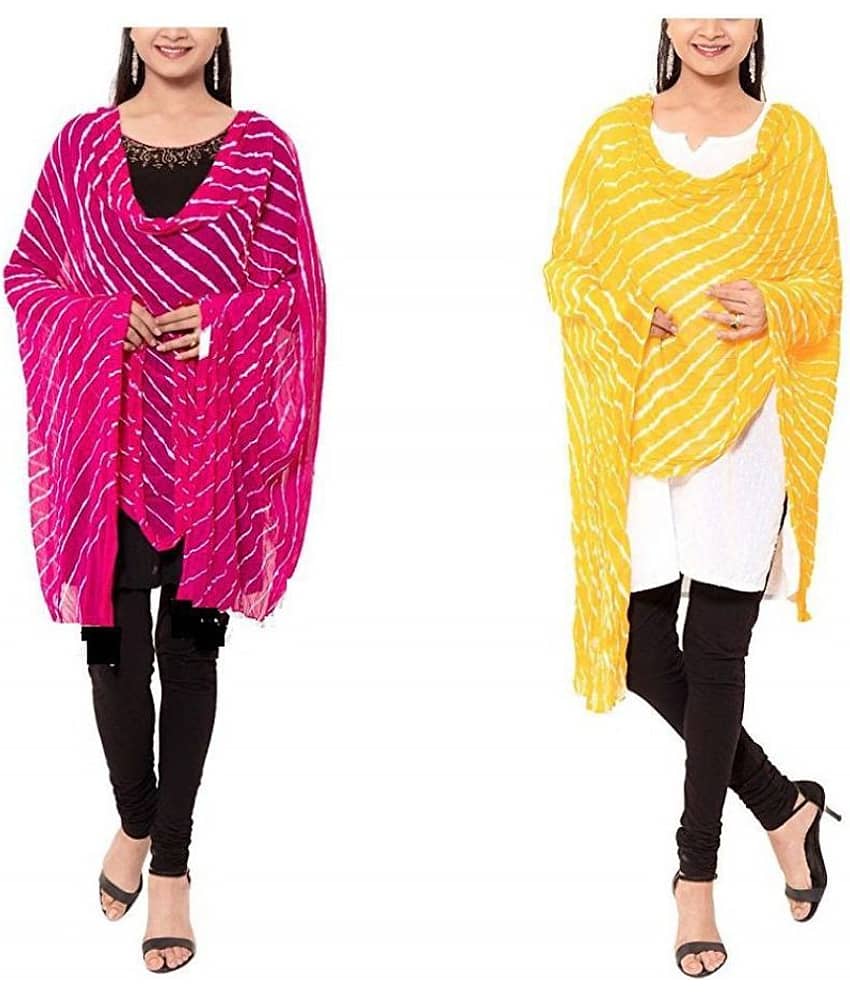 Apratim Multicoloured Chiffon Leheria Dupatta - Dupattas & Shawls | Buy online on ZillyBuy