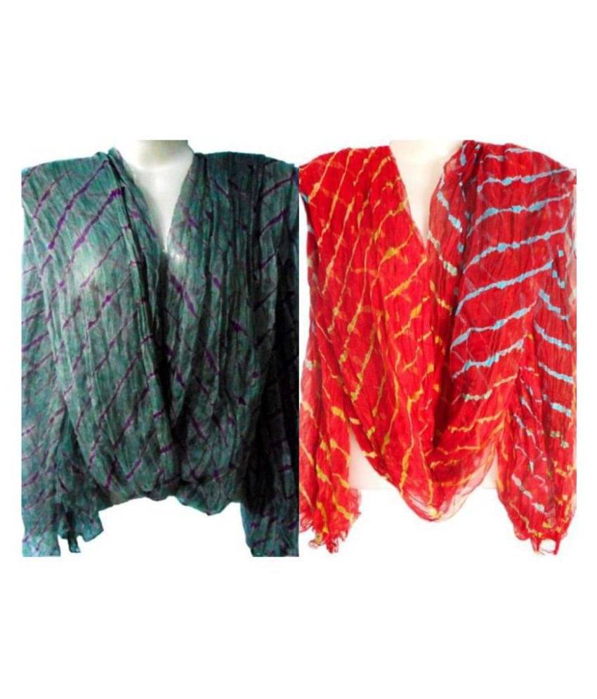 Apratim Multicoloured Chiffon Leheria Dupatta Apratim Multicoloured Chiffon Leheria Dupatta