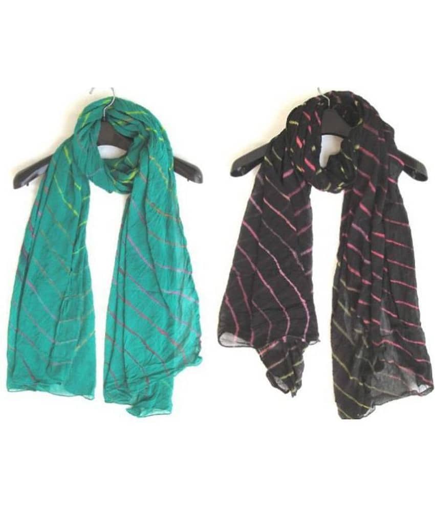Apratim Multicoloured Chiffon Leheria Dupatta - Dupattas & Shawls | Buy online on ZillyBuy