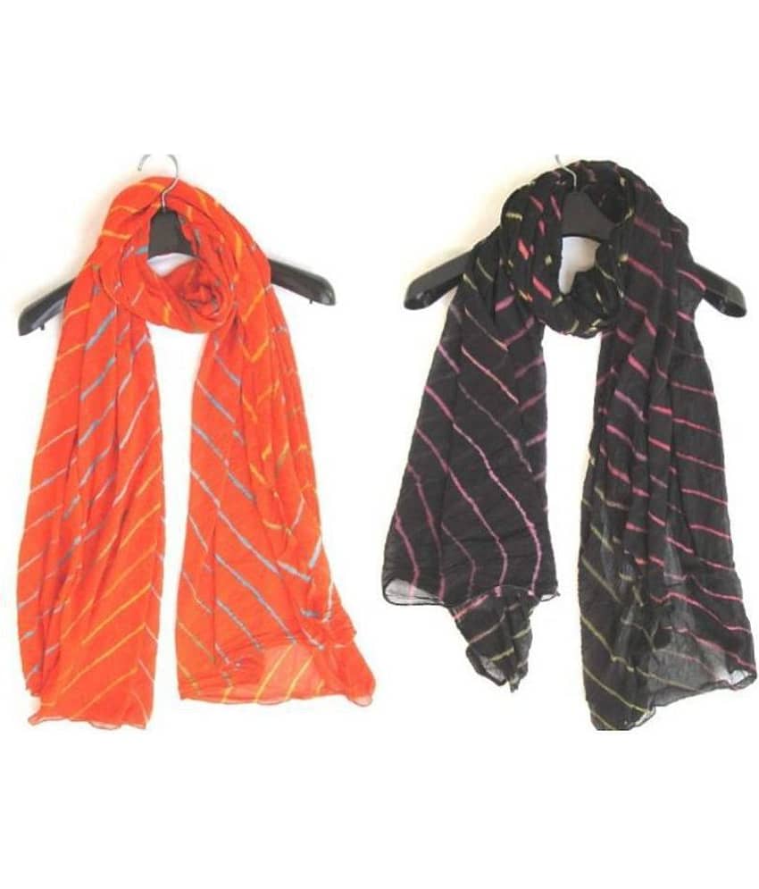 Apratim Multicoloured Chiffon Leheria Dupatta - Dupattas & Shawls | Buy online on ZillyBuy