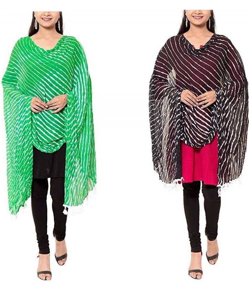 Apratim Multicoloured Chiffon Leheria Dupatta - Dupattas & Shawls | Buy online on ZillyBuy