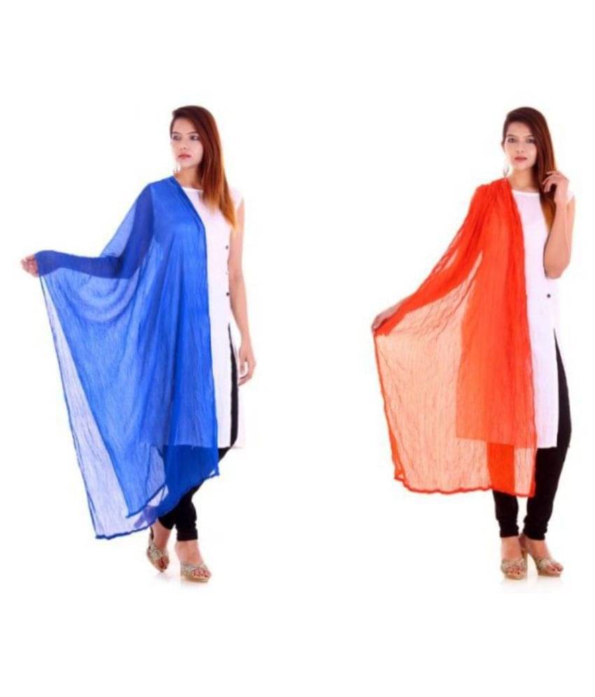    			Apratim Multicoloured Chiffon Self Dupatta