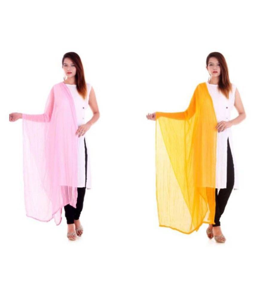     			Apratim Multicoloured Chiffon Self Dupatta