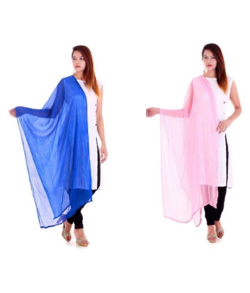     			Apratim Multicoloured Chiffon Self Dupatta