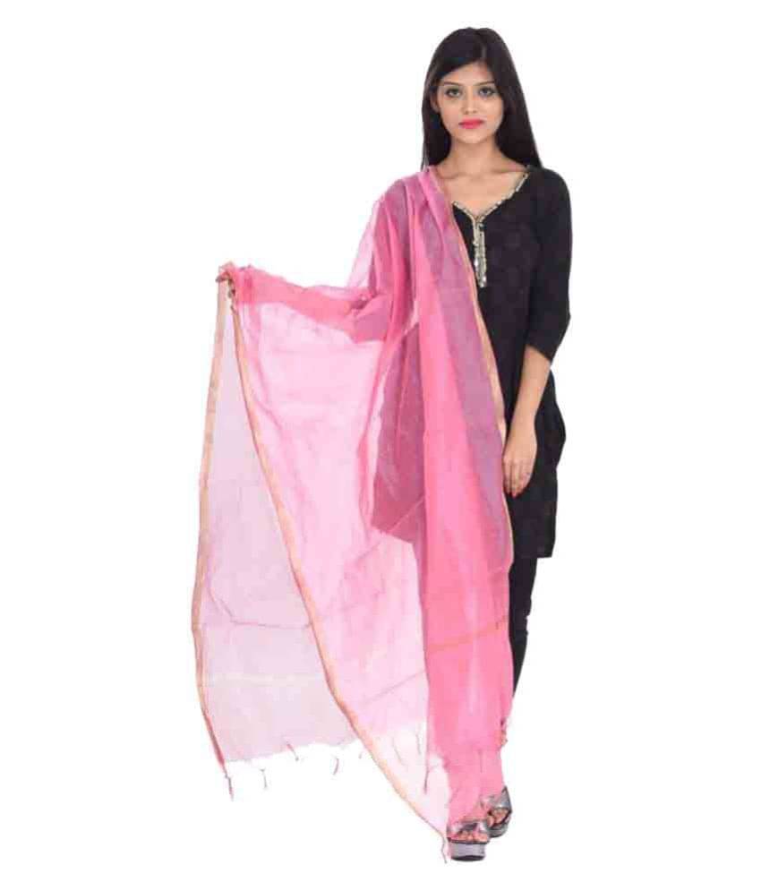     			Apratim Pink Chanderi Dupatta