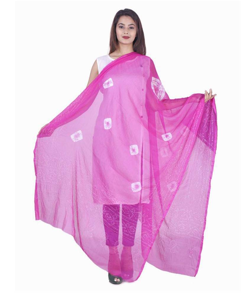 Apratim Pink Chiffon Bandhej Dupatta Apratim Pink Chiffon Bandhej Dupatta