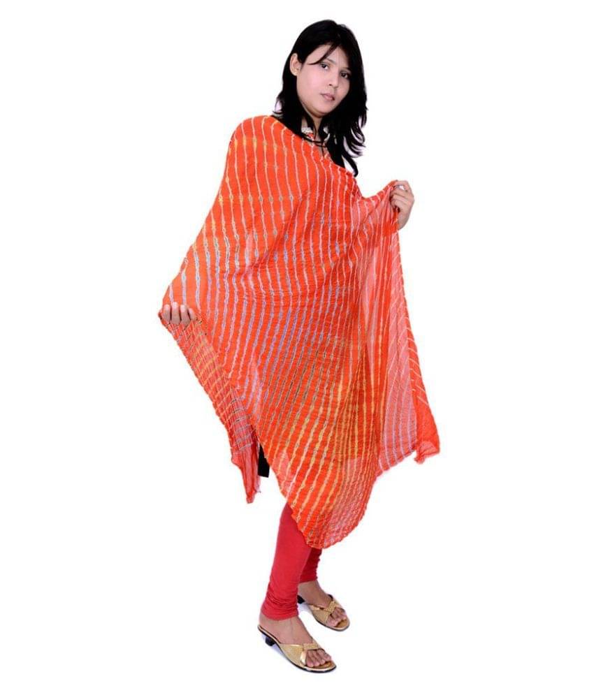 Apratim Red Georgette Leheria Dupatta     			Apratim Red Georgette Leheria Dupatta