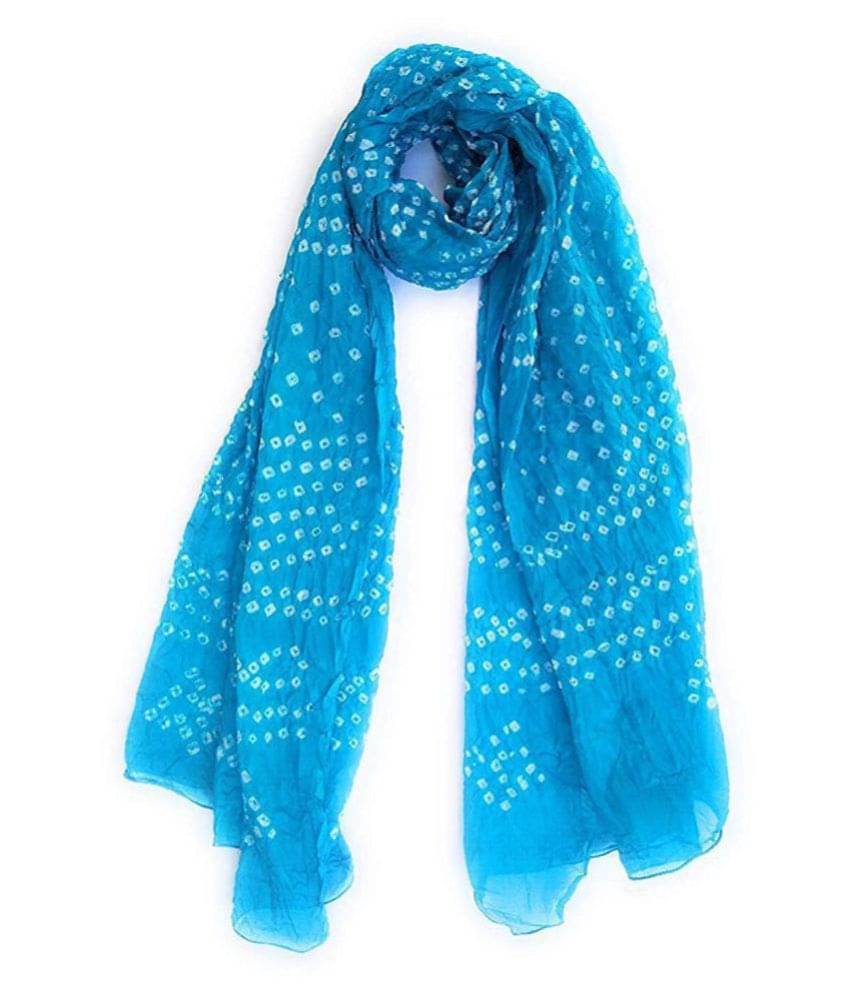 Apratim Turquoise Art Silk Bandhej Dupatta     			Apratim Turquoise Art Silk Bandhej Dupatta